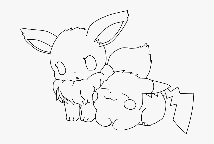 Eevee Drawing Black And White - Black And White Eevee, HD Png Download, Free Download