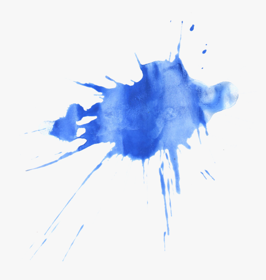 Blue Splatter Png - Pingo De Tinta Png, Transparent Png, Free Download