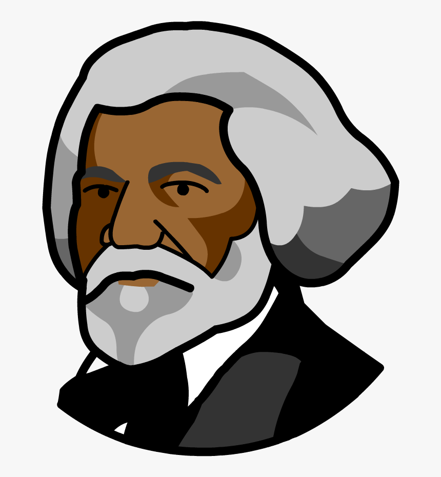 Obama Cartoon Frederick Douglass About Time Animated - Easy Drawings Of Frederick Douglass, HD Png Download, Free Download