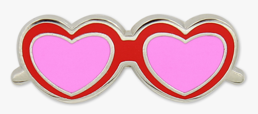 Heart-shaped Sun Glasses Enamel Pin - Heart, HD Png Download, Free Download