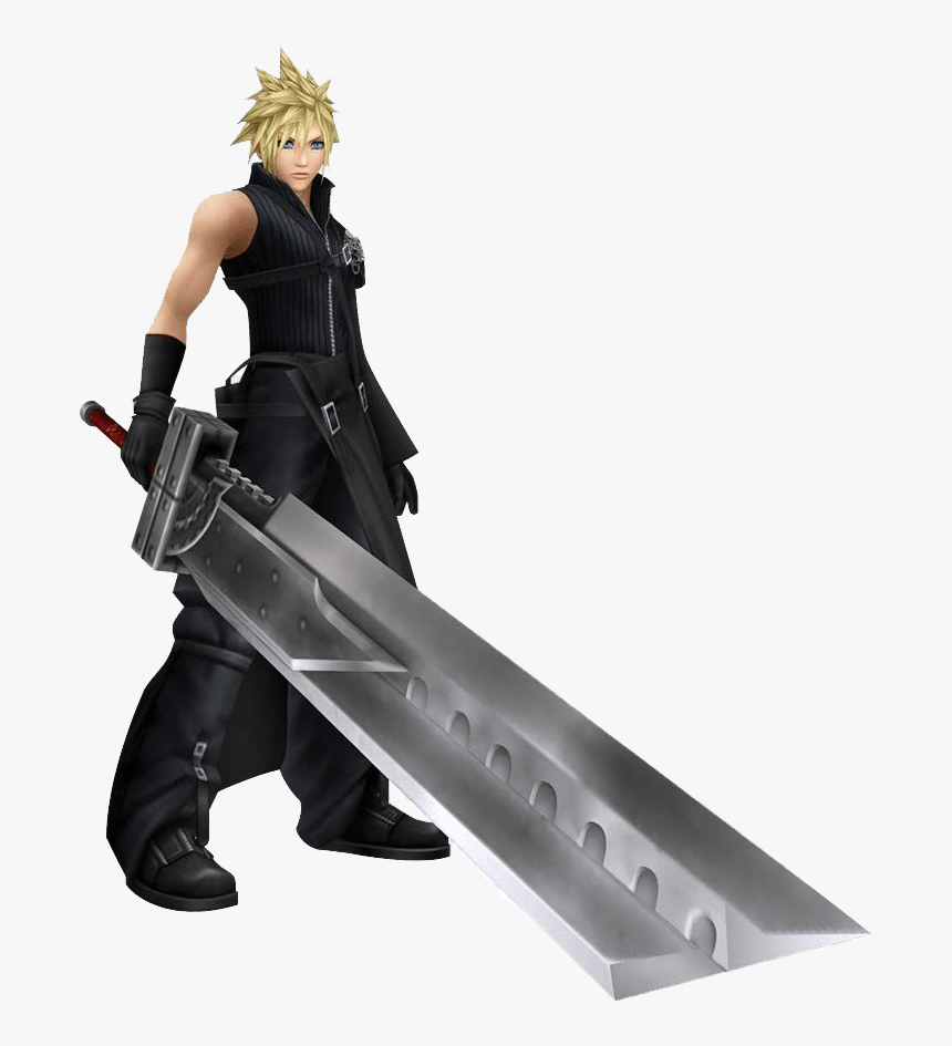 Cloud Strife Png Image File - Super Smash Bros Cloud Sword, Transparent Png, Free Download