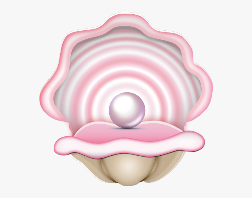 Oyster With Pearl Svg Clip Arts - Cartoon Clam With Pearl, HD Png Download, Free Download