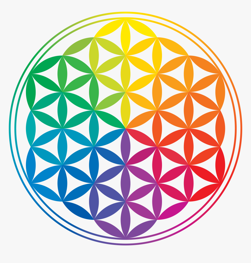 Yoga Therapy For Total Wellbeing - Flower Of Life Color, HD Png Download, Free Download