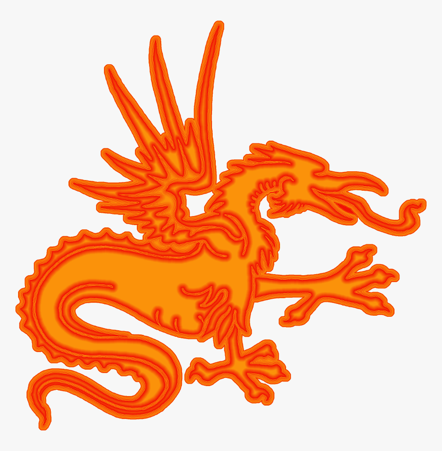 Chinese Dragon Clipart Orange, HD Png Download, Free Download