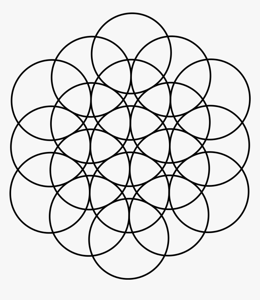 Flower Of Life 0866 19-circle - Flower Of Life Open, HD Png Download, Free Download