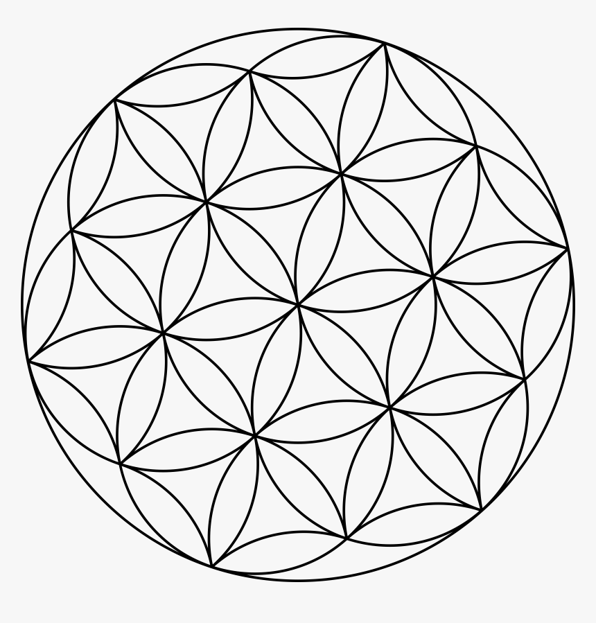 Seed Of Life Clip Arts - Geometric Design In A Circle, HD Png Download, Free Download