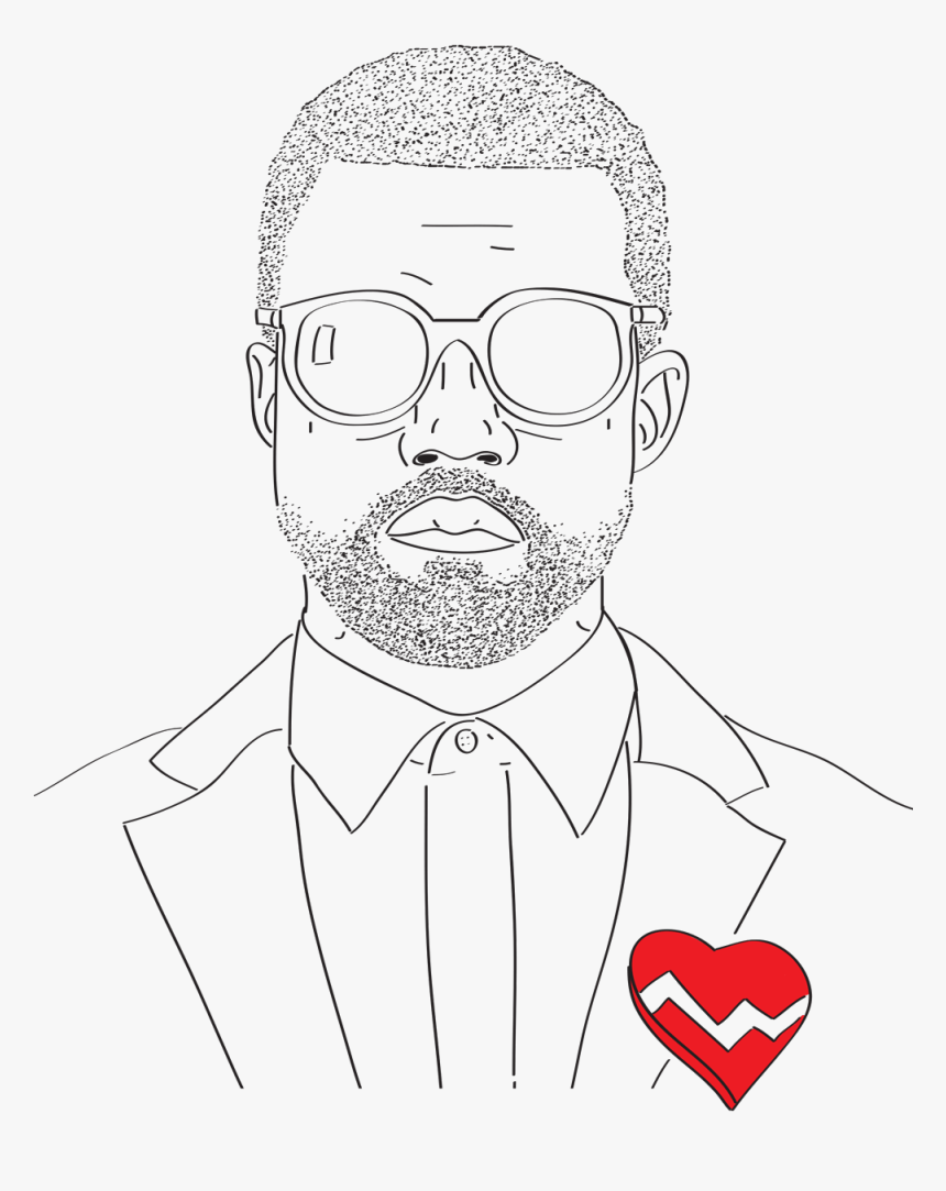 Kanye West Face - Line Art, HD Png Download, Free Download