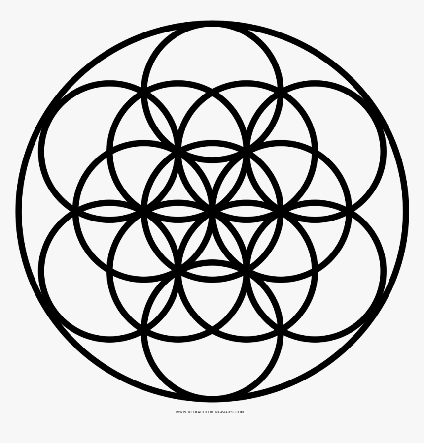 Flower Of Life Coloring Page - Seed Of Life 4, HD Png Download, Free Download