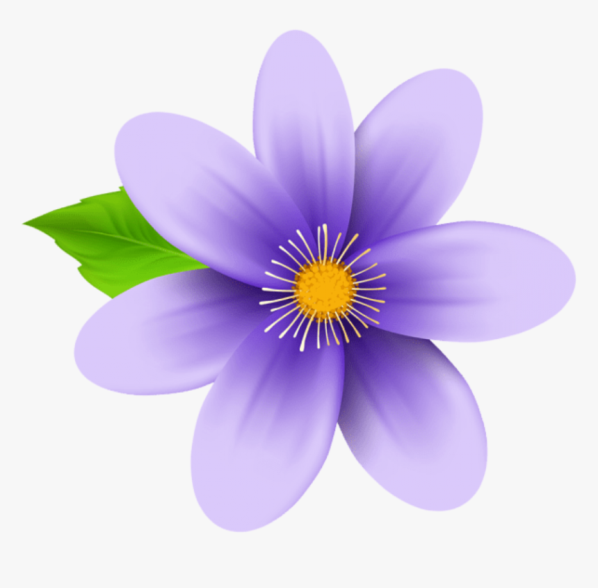 Purple Flowers Png - Clip Art Purple Flower, Transparent Png, Free Download