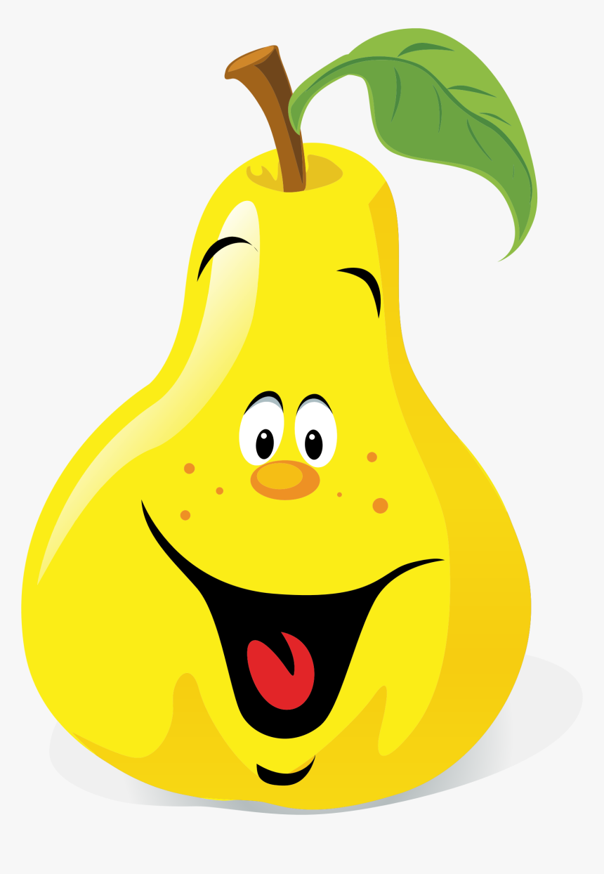 Fruit Clipart Pear - Fruits With Faces Clipart, HD Png Download, Free Download