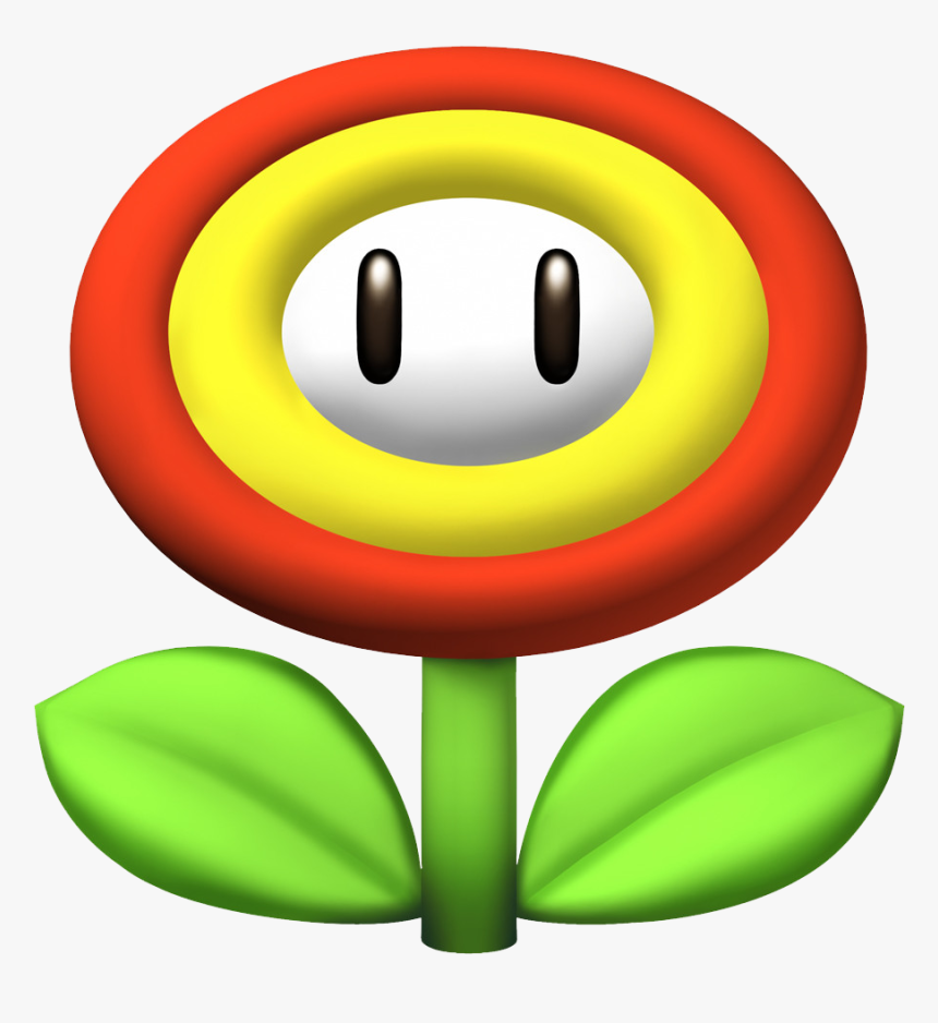 Fire Flower In Mario - Super Mario Blue Flower, HD Png Download, Free Download