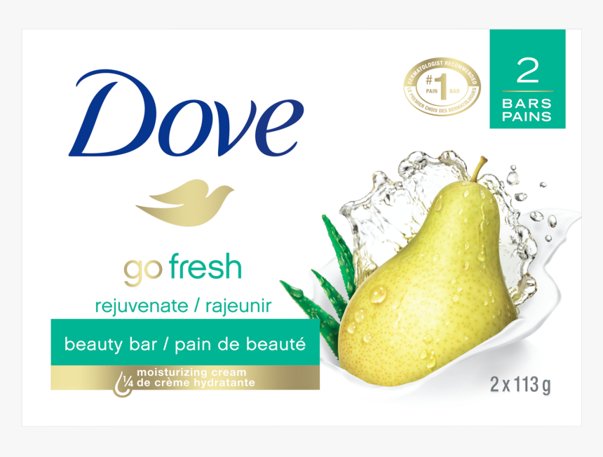 Bar Go Fresh Rejuvenate Pear & Aloe Vera Scent 2x113g - Dove Pear Body Wash, HD Png Download, Free Download