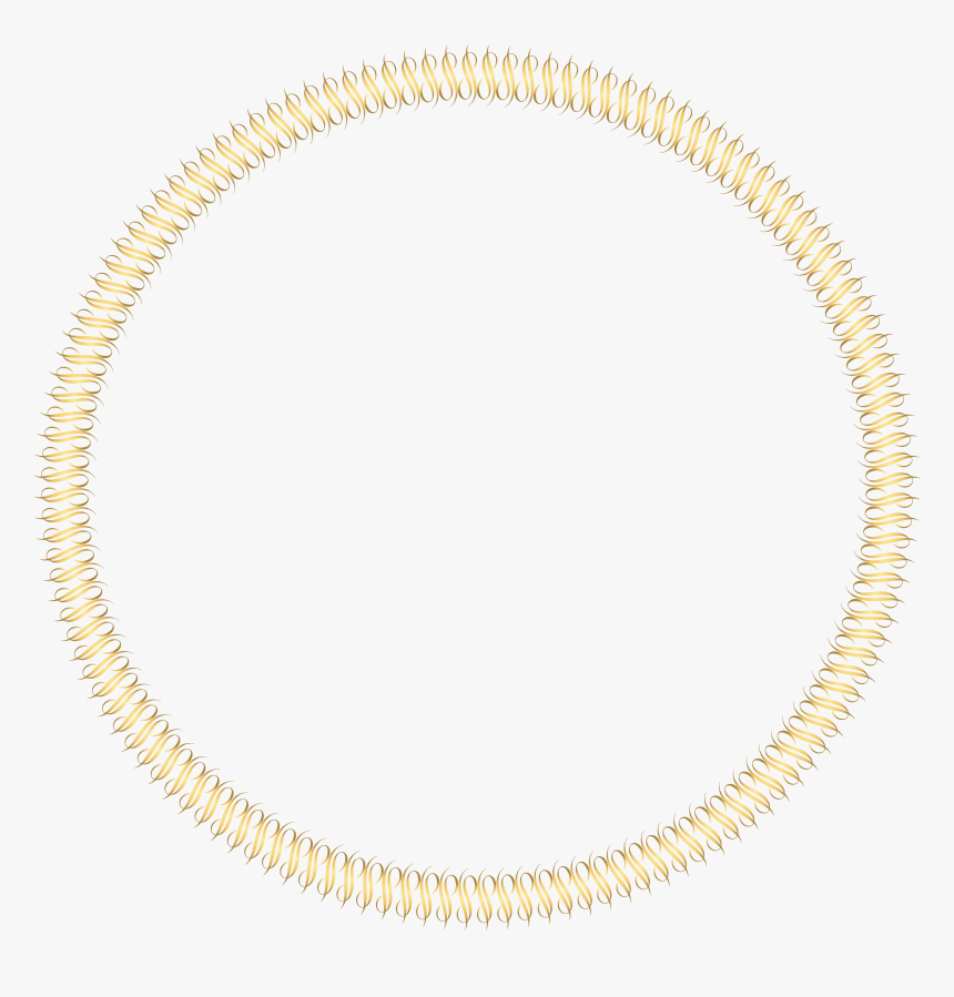 Golden Round Deco Border Transparent Clip Art Image, HD Png Download, Free Download