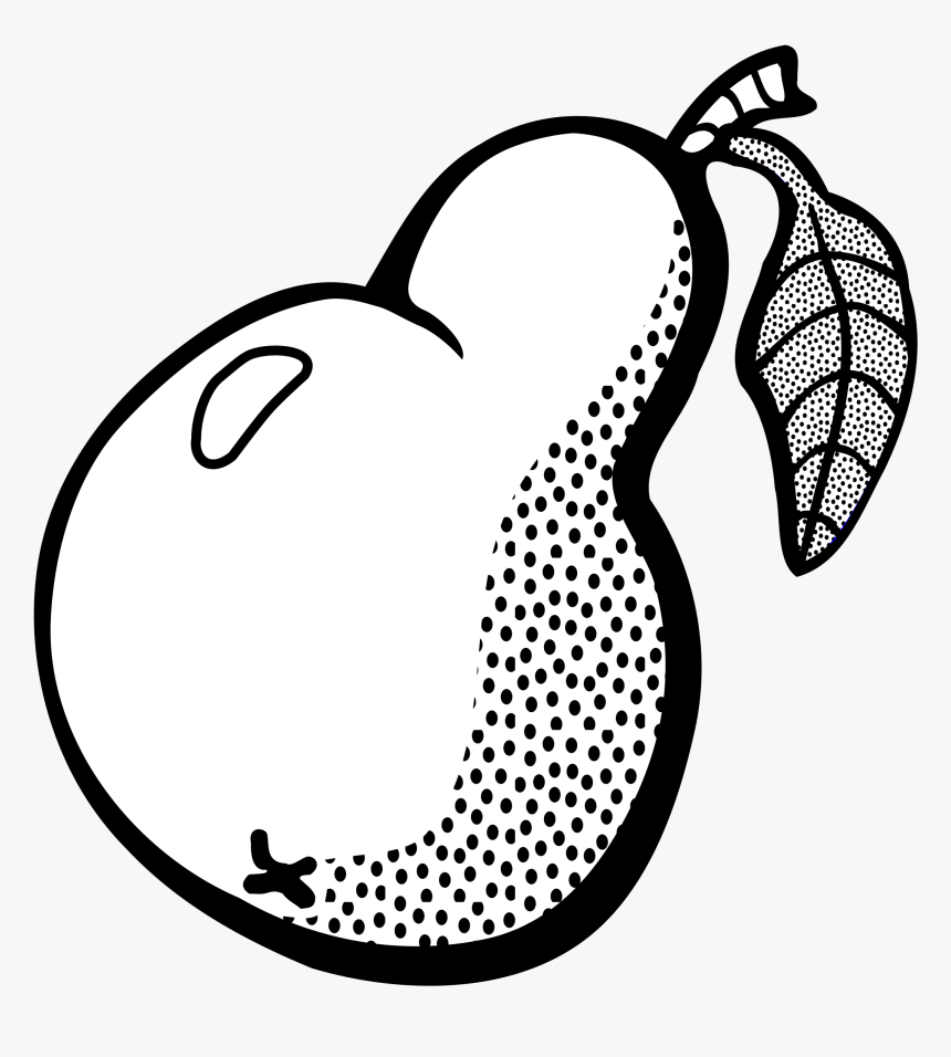 Lineart Clip Arts - Clip Art Black And White Pear, HD Png Download, Free Download