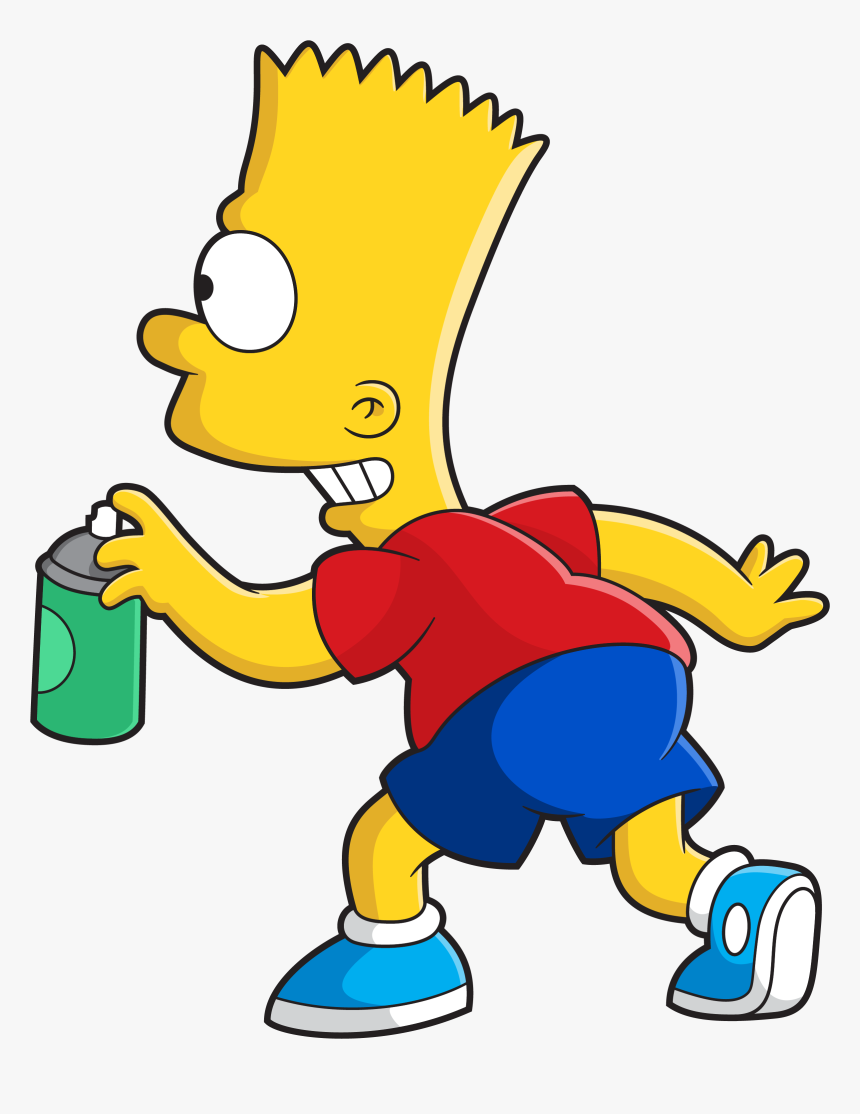 Bart Simpson Spray Paint, HD Png Download, Free Download