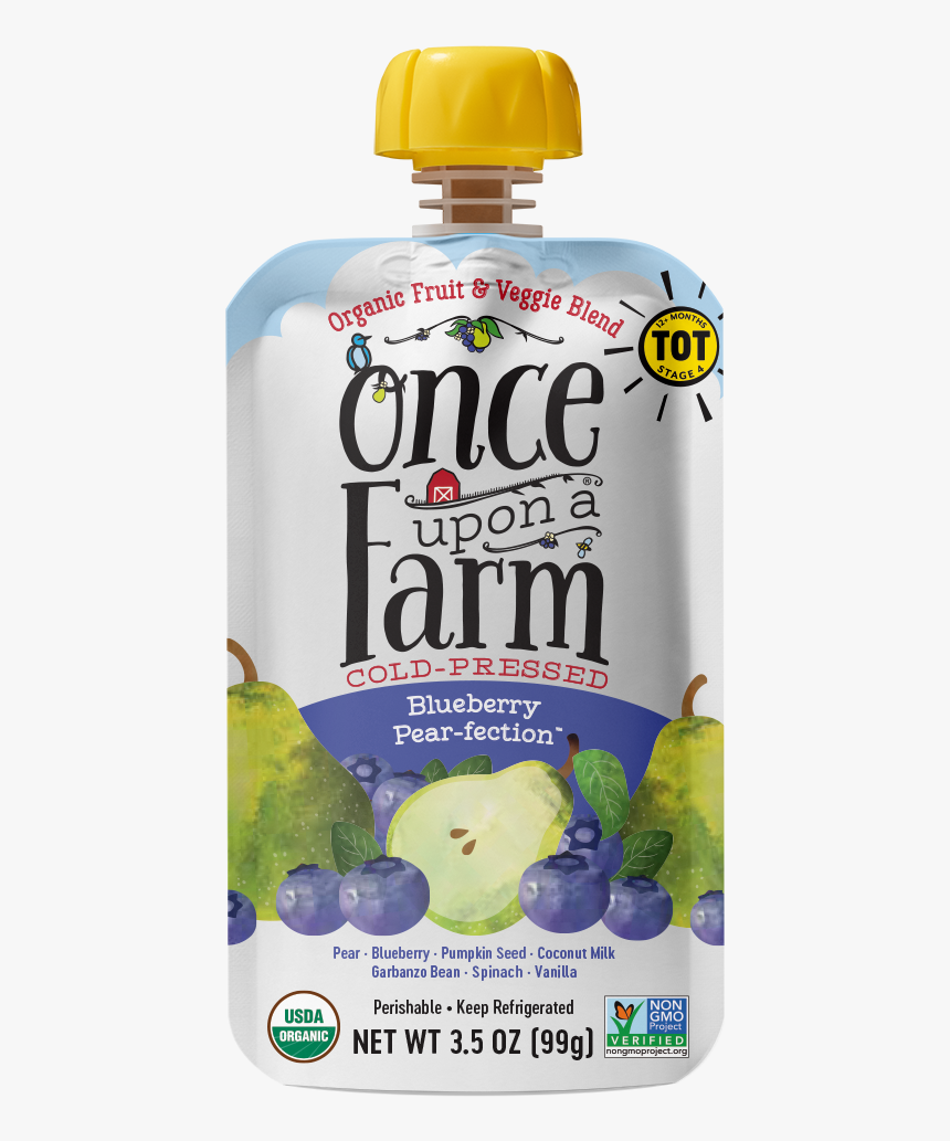 Blueberry Pear-fection Pouch - Once Upon A Farm Baby, HD Png Download, Free Download