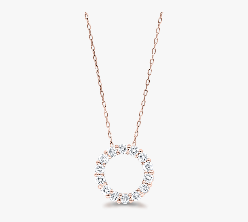 Rose Gold Diamond Circle Pendant - Pendant, HD Png Download, Free Download