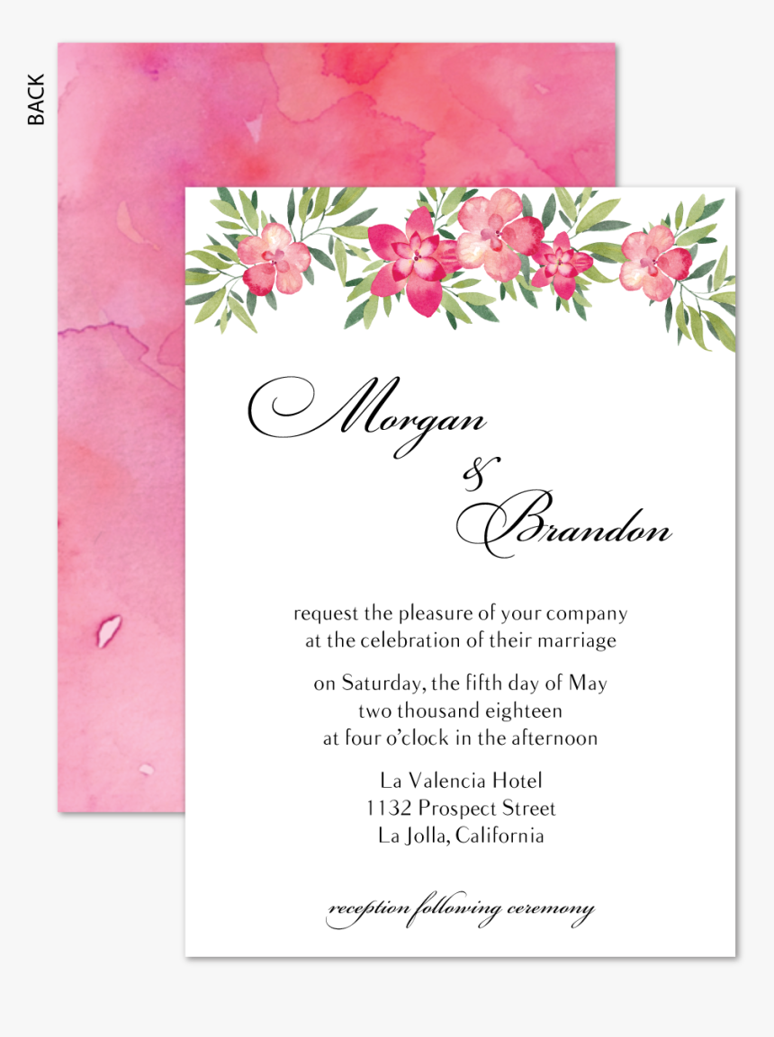 Spring Flowers Wedding - Wedding Invitation, HD Png Download, Free Download