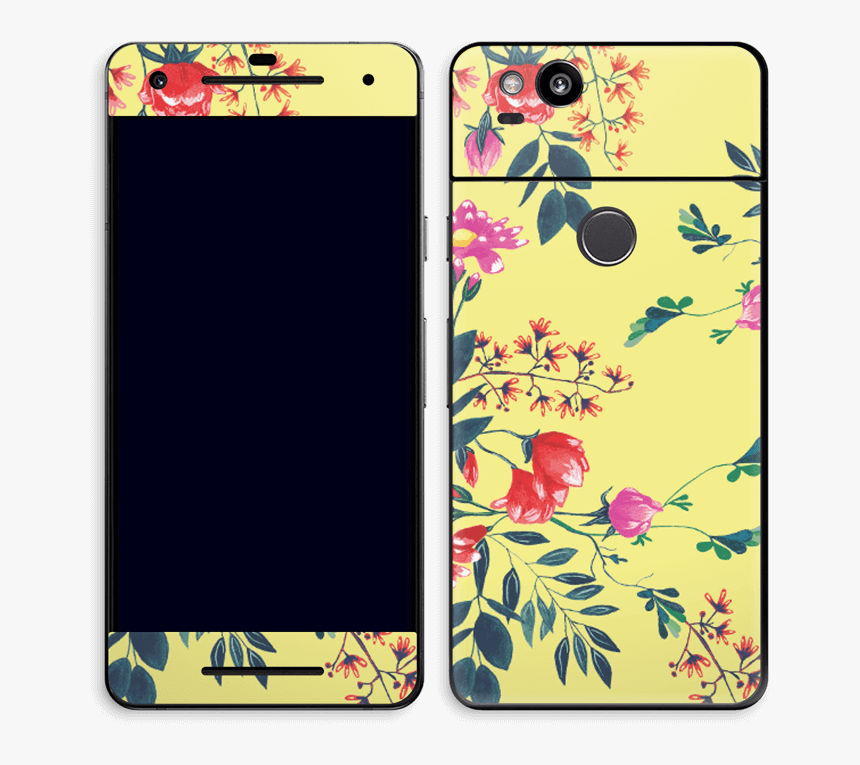 Yellow Spring Flowers Skin Pixel - Mobile Phone Case, HD Png Download, Free Download