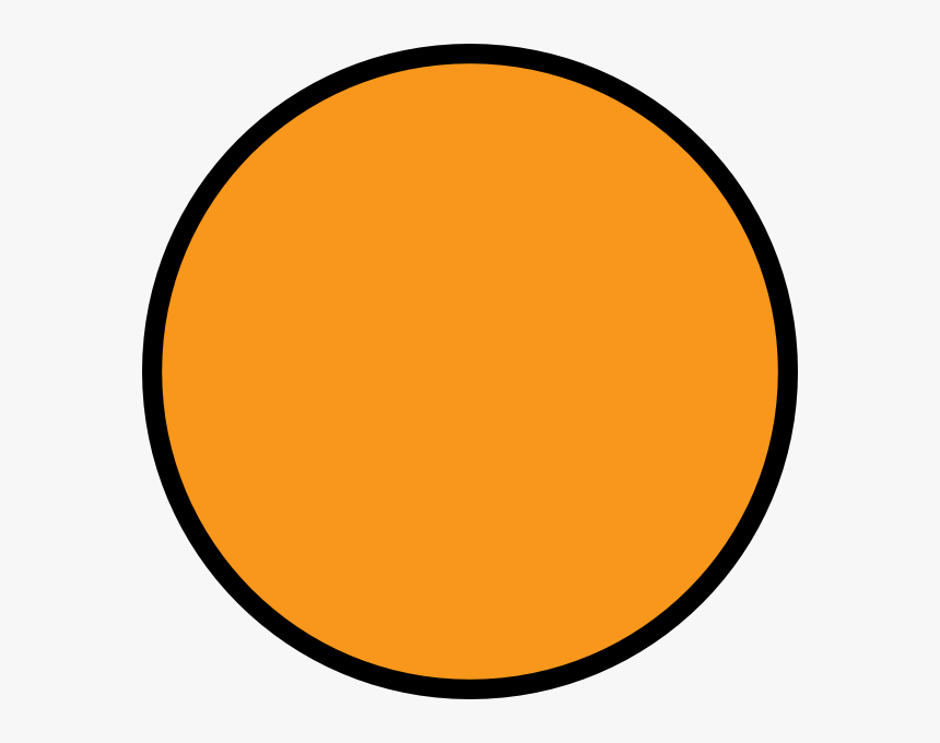Orange Circle With Black Outline - Circle, HD Png Download, Free Download