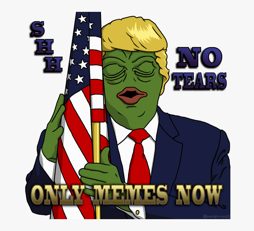 No Tears Onl Memes Now @pepe4trump45 Fictional Character - Dank Trump Pepe Memes, HD Png Download, Free Download