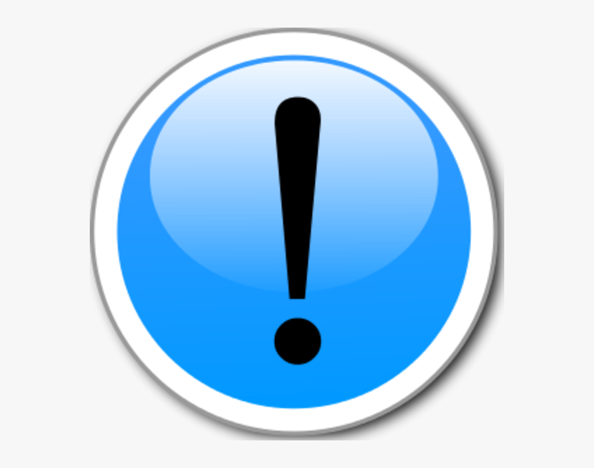 Blue Clipart Exclamation Mark - Circle, HD Png Download, Free Download