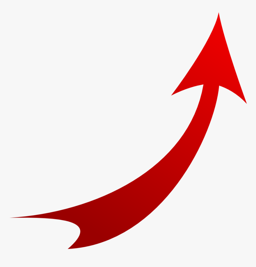 Red Upward Curved Arrow, HD Png Download, Free Download