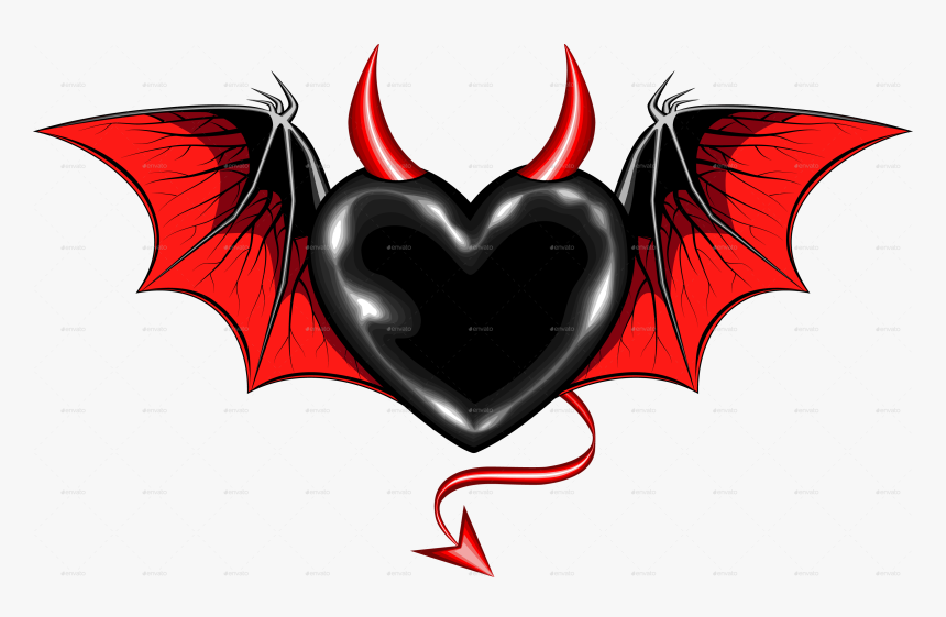 Red And Black Heart, HD Png Download, Free Download