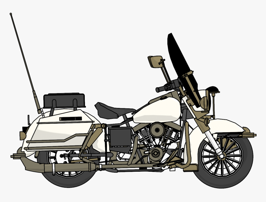 Harley Davidson Police Motorcycle Side Png Clipart - Motorbike Police Png, Transparent Png, Free Download