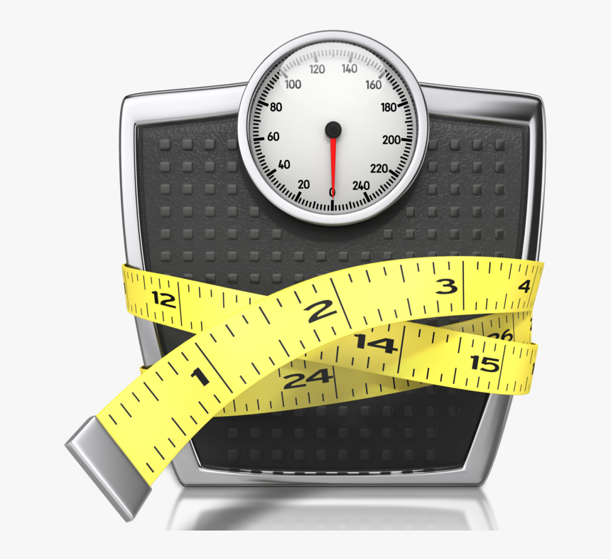 Weight Loss & Exercise - Scale And Tape Measure, HD Png Download, Free Download