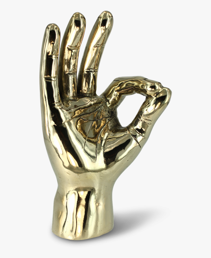 Pinchy & Co A-ok Hand - Bronze Sculpture, HD Png Download, Free Download