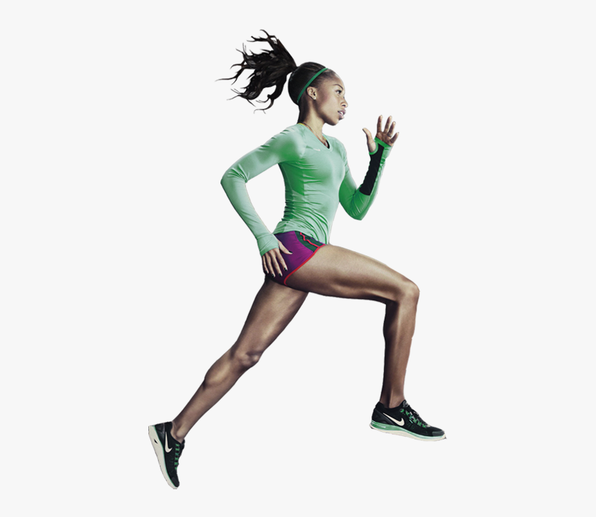 Girl Athlete Png - Fitness Black Girl Png, Transparent Png, Free Download