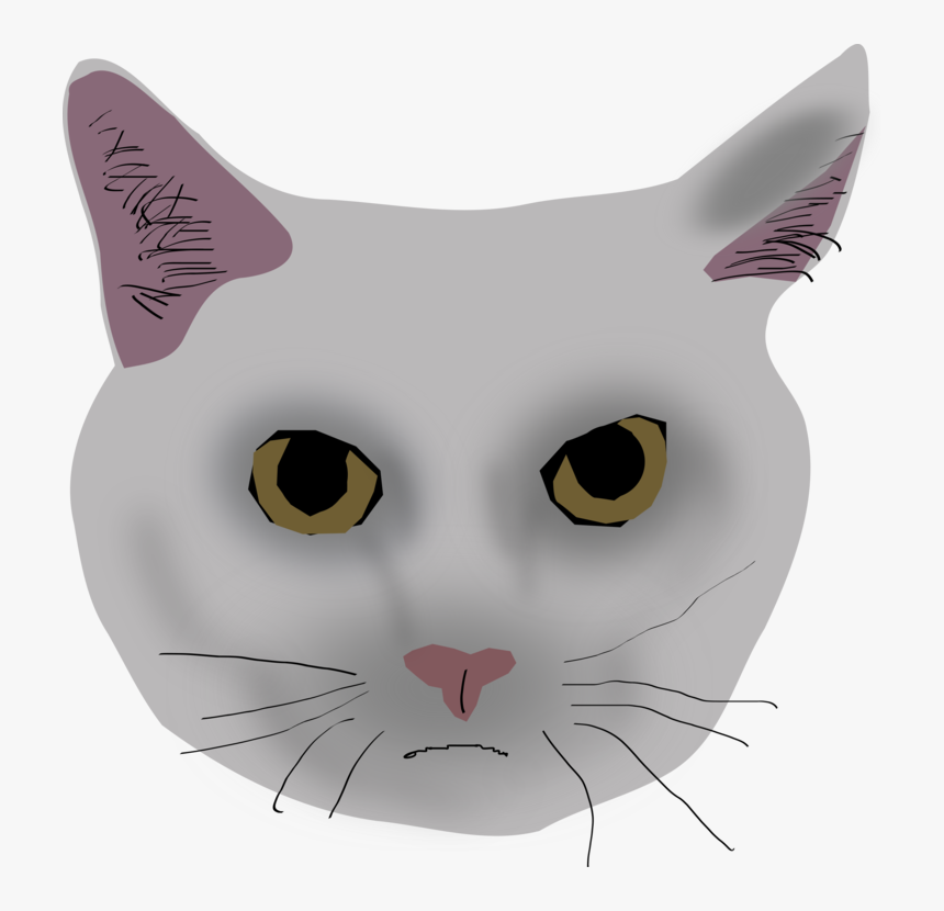 Clip Art Png Library Stock Techflourish - Cat Head Png Transparent, Png Download, Free Download