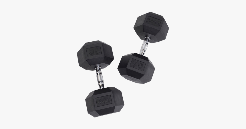 Rubber Coated Hex Dumbbells - Body Solid Sdr3, HD Png Download, Free Download