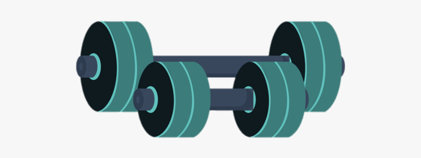 Dumbbell - Gym Equipment Clipart Cartoon, HD Png Download, Free Download