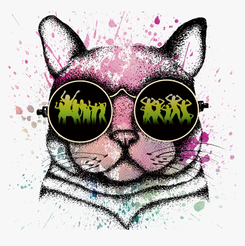 Transparent Black Cat Face Clipart - Gato De Oculos Png, Png Download, Free Download