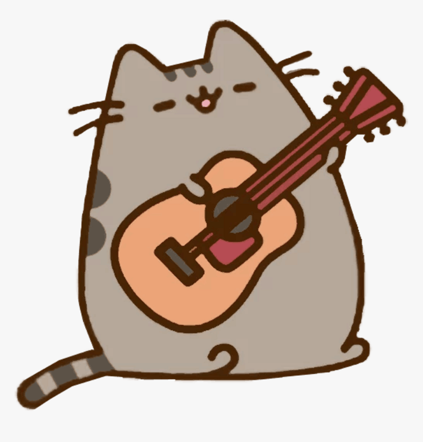 Musicianpusheen Guitar Pusheen Cat - Cute Pusheen, HD Png Download, Free Download