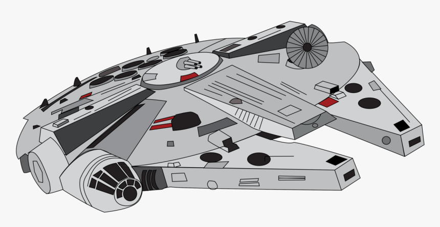 Transparent Falcon Png - Millennium Falcon Cartoon Drawing, Png Download, Free Download