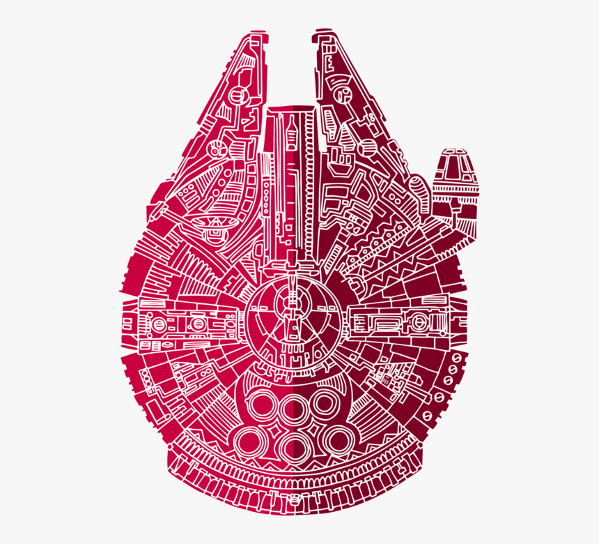 Millennium Falcon Star Wars Art, HD Png Download, Free Download
