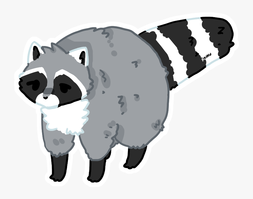 Fat Raccoon Fursona By Raikukitti - Racoon Drawing Png, Transparent Png, Free Download