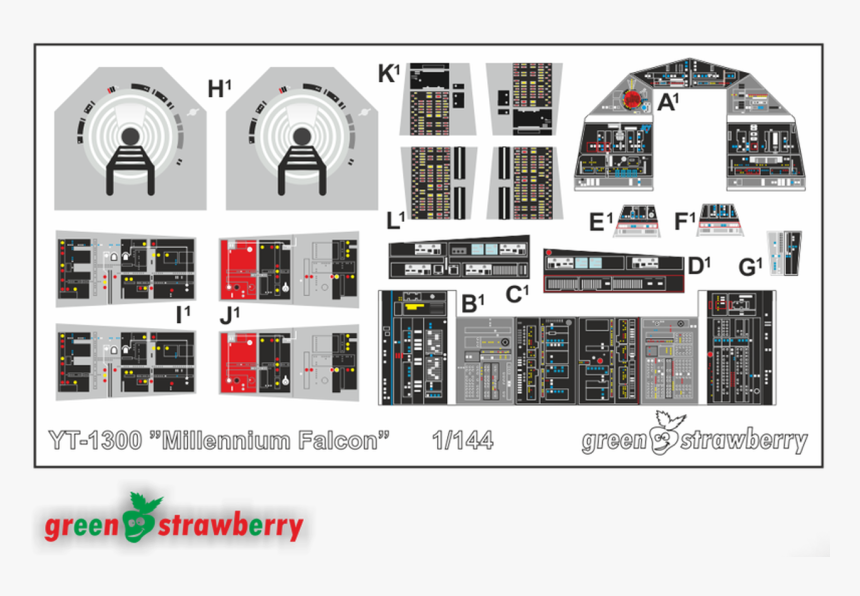 Greenstrawberry 1/144 Yt-1300 Millennium Falcon Detail - Paragrafix 1 144 Millennium Falcon, HD Png Download, Free Download