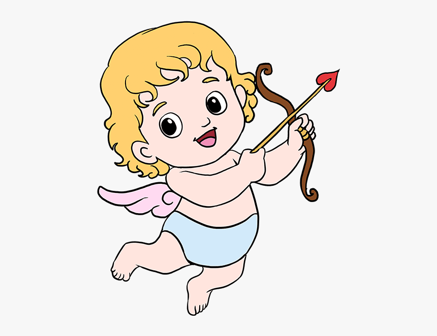 Clip Art How To Draw Really - Cupid Drawing Step By Step, HD Png Download, Free Download