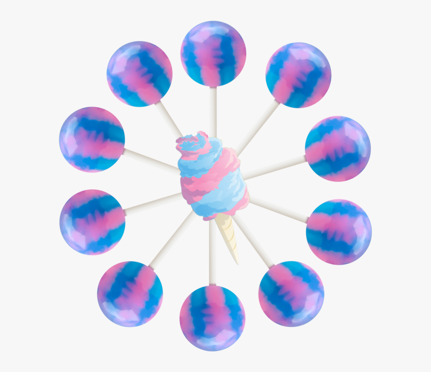 Cotton Candy Lollipop Bag - Cotton Candy Lollipops, HD Png Download, Free Download