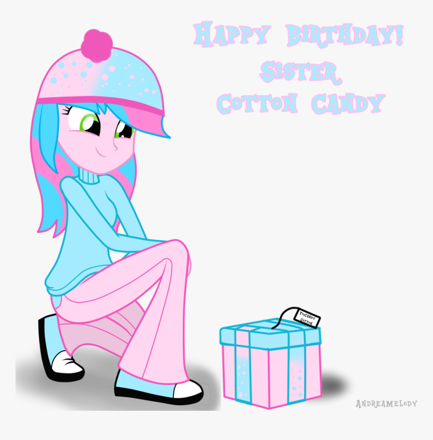 Happy Birthday Cotton Candy By Andreasemiramis Happy - Happy Birthday Cotton Candy, HD Png Download, Free Download