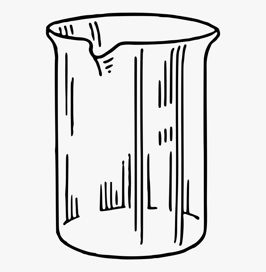 Beaker - Science Beaker Clipart Black And White, HD Png Download, Free Download