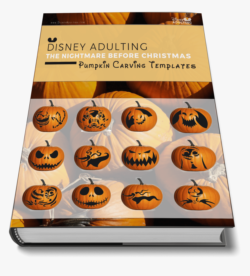 [download Free] Pumpkin Carving Templates - Nightmare Before Christmas Pumpkin Carving, HD Png Download, Free Download