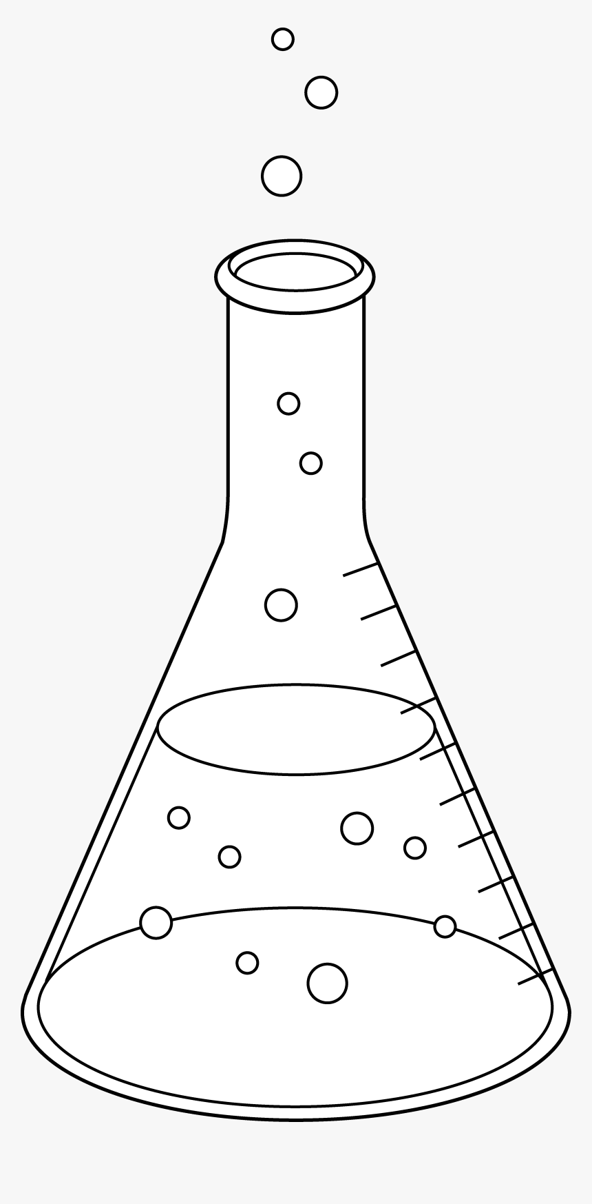Science Beaker Clip Art Courseimage - Scientists Beaker Black And White Clipart, HD Png Download, Free Download