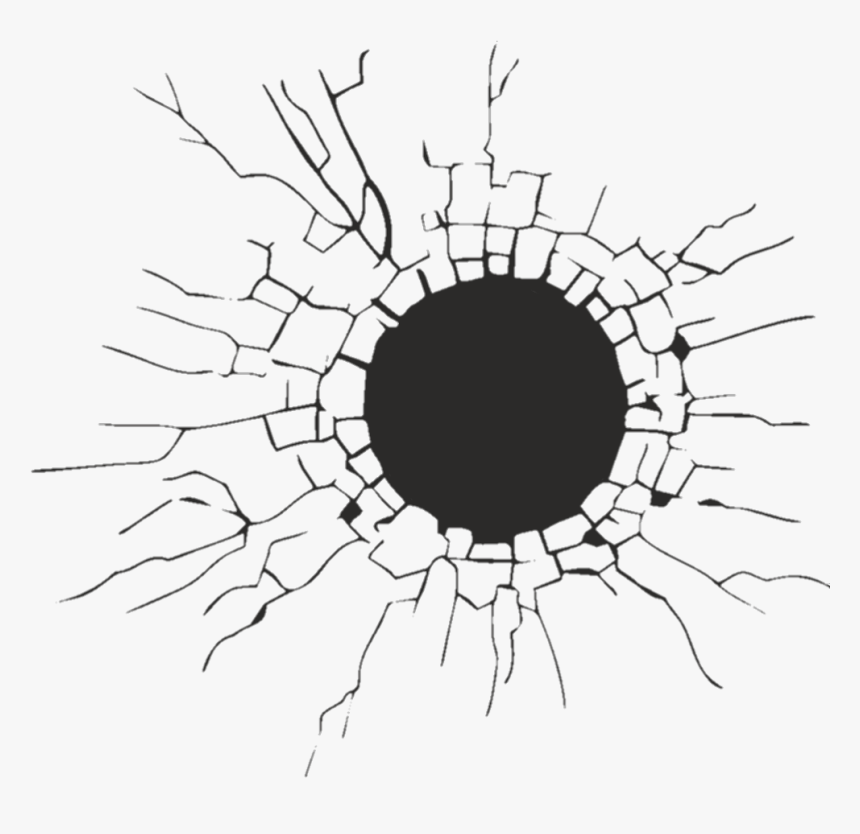 Glass Hole Cracking Cracks - Transparent Background Cracked Png, Png Download, Free Download