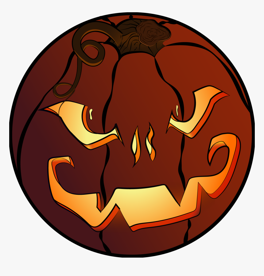 Stylized Jack O"lantern - Pumpkin, HD Png Download, Free Download