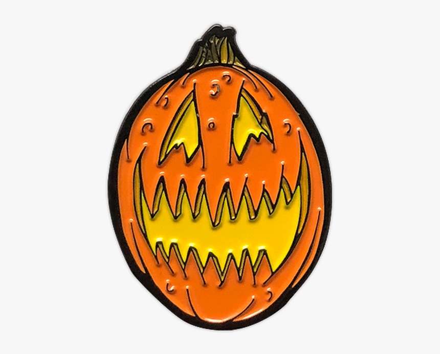 Scary Jack O Lantern Enamel Pin - Jack-o'-lantern, HD Png Download, Free Download